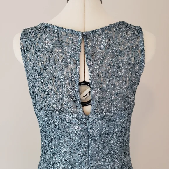 Camille LA VIE Formal Evening Gown 2 Piece Light Blue Sequin - Picture 8 of 16